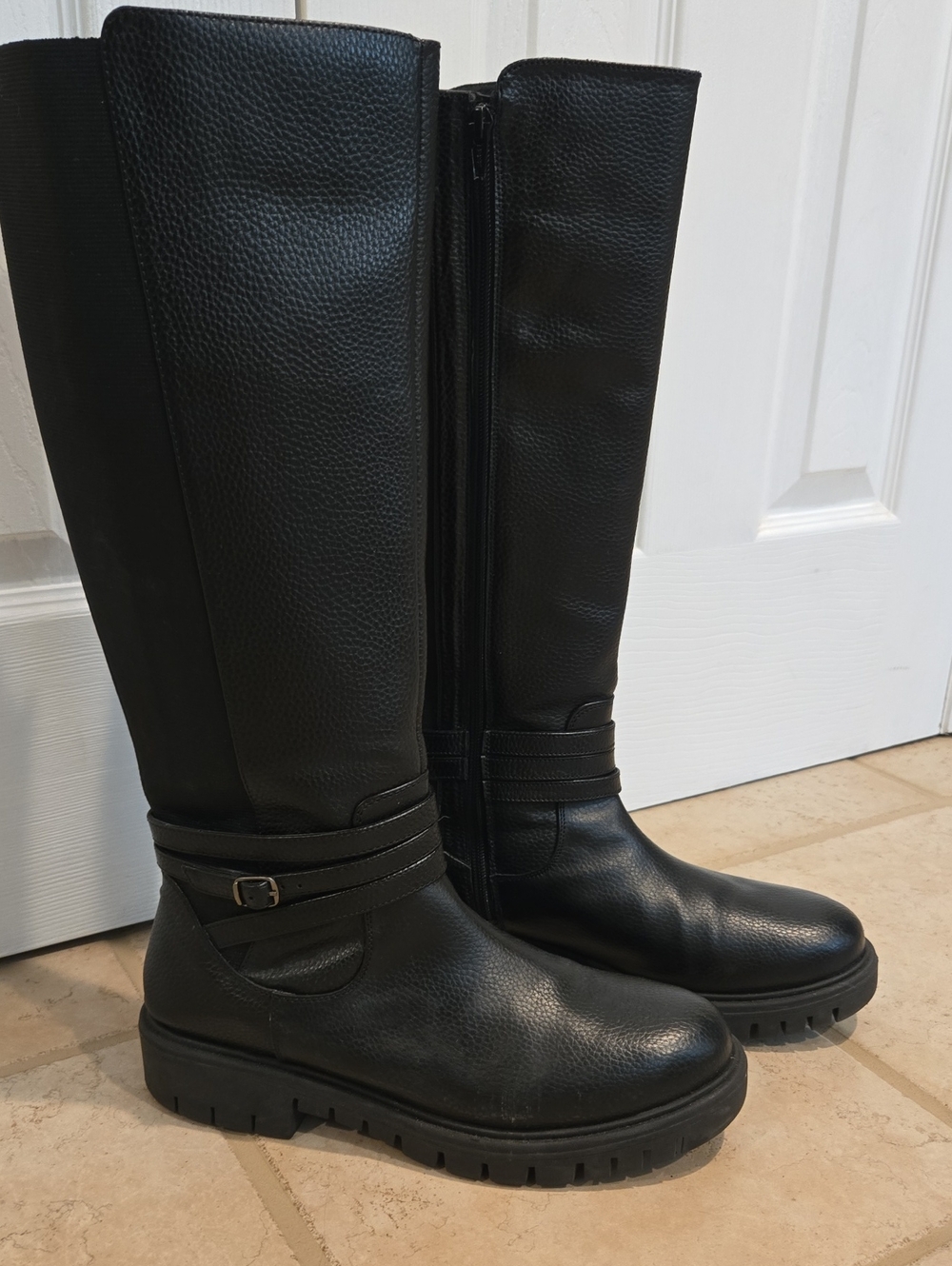 EUC--Knee High Black Riding Boots - Picture 5 of 6